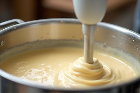 Mixing soap batter